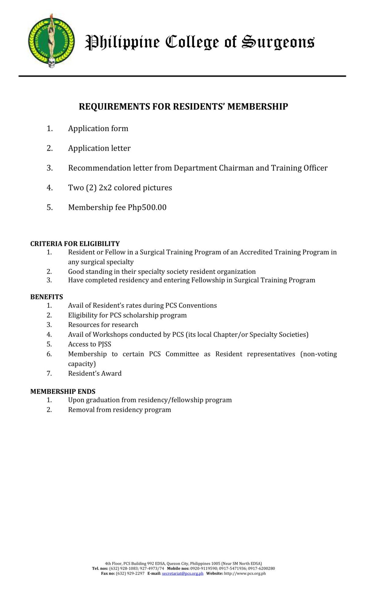 2021 Application Form ver2021 Regular Philippine College of Surgeons